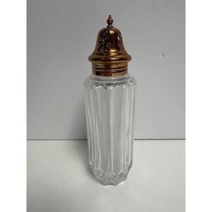 Vintage Estee Lauder Body Powder Shaker Lead Crystal 2.25 oz Bottle 6" T Empty